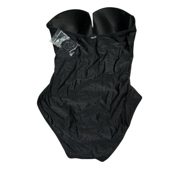 Calvin Klein Sz 12 swimsuit Convertible Strapless Black One Piece New NWT - Picture 2 of 3